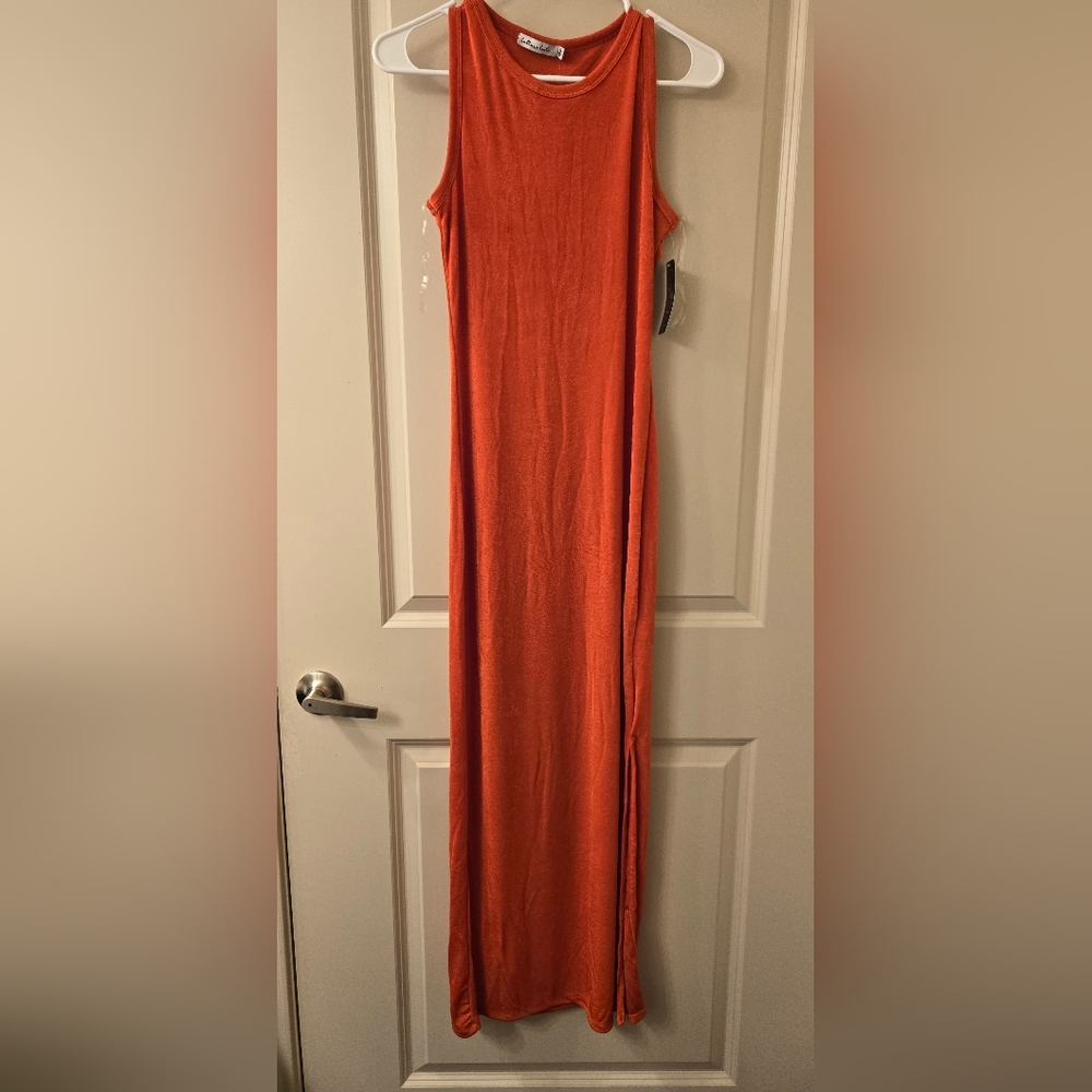 Vibrant Orange Maxi Skirt